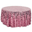 Sequin 120" Round Tablecloth Pink - Seamless Big Payette Table Cover