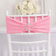 5 Pack Stretch Spandex Chair Sashes Pink - Reusable Chair Bands with Silver Diamond Ring Slide Buckle 5"x14"