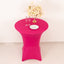Spandex 36" Round Cocktail Table Cover Fuchsia - Easy to Maintain Stretch Fitted Highboy Tablecloth