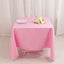 Premium Polyester Square Tablecloth 70"x70" Pink 220GSM Wrinkle-Resistant Table Cover