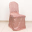 Crinkle Crushed Taffeta Chair Cover for Banquet Chairs Dusty Rose - Reusable Slipcover