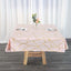 Polyester 54"x54" Square Tablecloth Blush with Gold Foil Geometric Pattern - Wrinkle-Resistant & Durable Table Cover