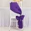 5 Pack Lamour Satin 6"x106" Chair Sashes Purple - Stylish Reusable Decorative Bows
