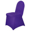 10 Pack Spandex Chair Covers for Banquet Chairs Purple - Durable Reusable Stretch Slip-On Covers