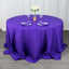 Premium Polyester 132" Round Tablecloth Purple - Seamless 220GSM Wrinkle-Resistant Table Cover