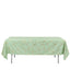 Polyester 60"x102" Rectangle Tablecloth Sage Green with Gold Foil Geometric Pattern - Wrinkle-Resistant & Durable Table Cover