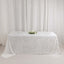 Premium Crushed Velvet 90"x132" Rectangle Tablecloth White - Reusable Soft & Graceful Seamless Table Cover
