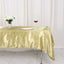 Satin Rectangular 60"x102" Tablecloth Champagne - Smooth and Lustrous Table Cover