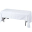 Fire Retardant Premium Polyester 60"x126" Rectangular Tablecloth White - Stylish High-Performance Table Cover for Large Gatherings