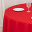 Cotton Blend 108" Round Tablecloth Red - Wrinkle-Resistant Design