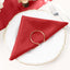 5 Pack Polyester 20"x20" Napkins Red - Wrinkle Resistant & Easy Care Cloth Napkins