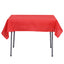 Polyester Square 54"x54" Tablecloth Red - Wrinkle-Resistant & Durable Table Cover