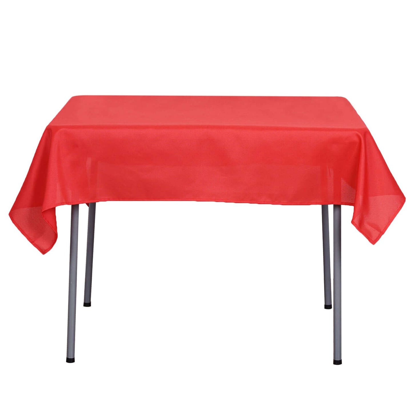 Polyester Square 54"x54" Tablecloth Red - Wrinkle-Resistant & Durable Table Cover