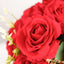 2 Bushes 18" Real Touch Red Artificial Rose Flower Bouquet, Silk Long Stem Flower Arrangements