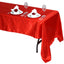 Satin Rectangular 60"x126" Tablecloth Red - Smooth and Lustrous Table Cover