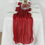 Glitter Gauze 27"x120" Table Runner Red - Sparkling Reusable Sheer Table Linen