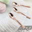 24-Pack Plastic Mini Dessert Spoons Rose Gold - Heavy Duty Disposable Silverware 4"