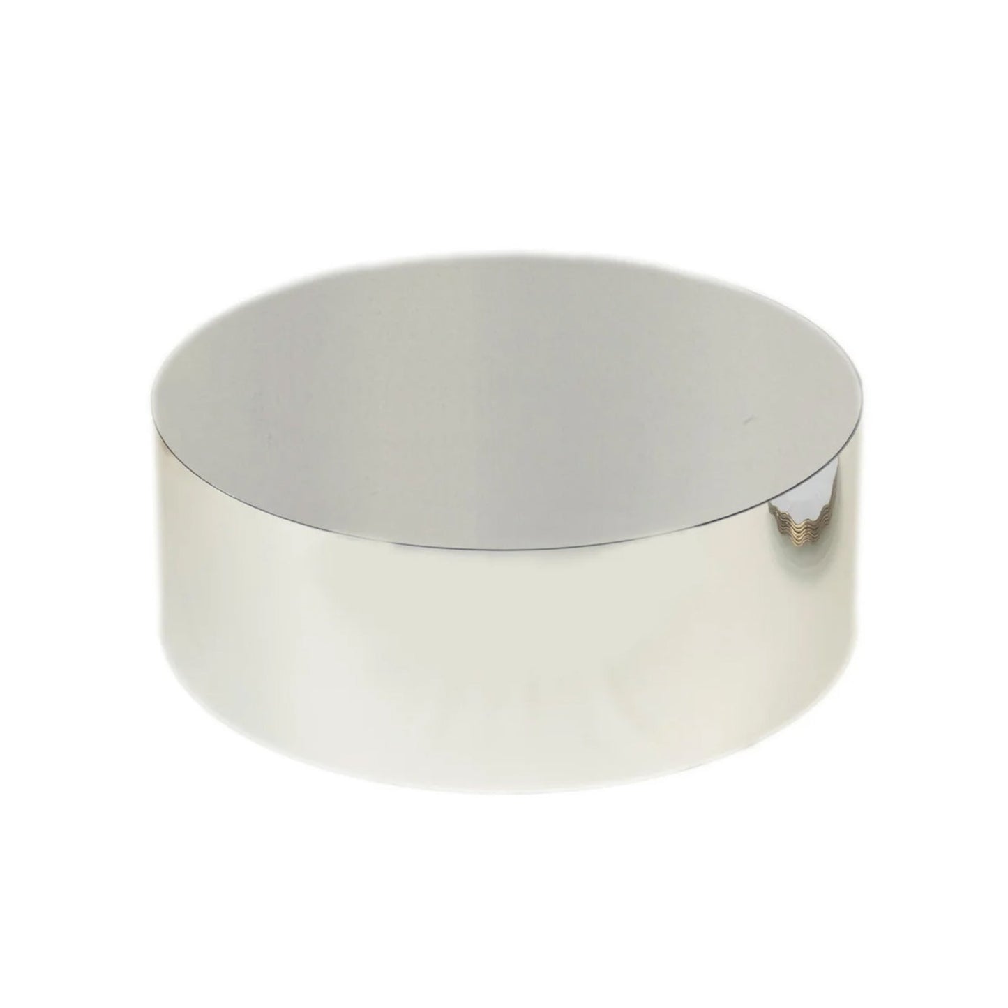 Acrylic Cake Stand Display Box 14" Round - Mirror Finish Silver, Versatile Pedestal Riser for Events