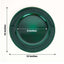 6-Pack Acrylic Round Charger Plates 13" in Hunter Emerald Green with Beaded Rim, Dinner Charger Event Tabletop Decor