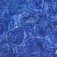 Satin 120" Round Tablecloth Royal Blue - Grandiose 3D Rosette with Seamless Finish Table Cover