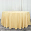 Premium Polyester 120" Round Tablecloth Champagne - Seamless 220GSM Wrinkle-Resistant Table Cover