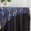 Mesh 72"x72" Table Overlay Square Tablecloth Royal Blue - Wave Embroidered Sequins Table Topper