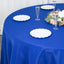 Premium Polyester 132" Round Tablecloth Royal Blue - Seamless 220GSM Wrinkle-Resistant Table Cover