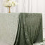 Premium Crushed Velvet 90"x156" Rectangle Tablecloth Sage Green - Reusable Soft Seamless Table Cover