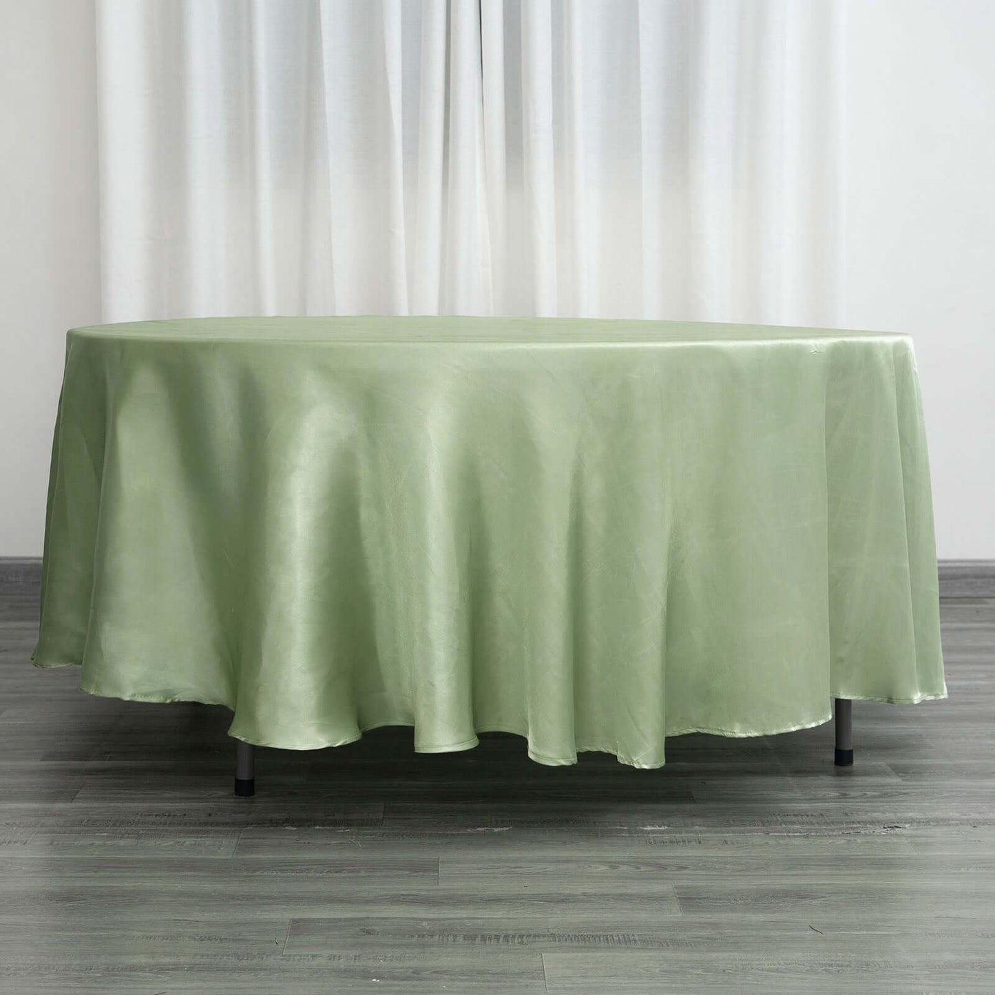 Satin 108" Round Tablecloth Sage Green - Smooth and Lustrous Table Cover