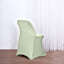 10 Pack Stretch Spandex Chair Covers Sage Green for Folding Chairs - Durable 160GSM Fitted Slipcovers
