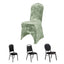 Crushed Velvet Spandex Banquet Chair Cover Fitted Slipcover Sage Green - Stretch 190GSM Slipcover with Foot Pockets