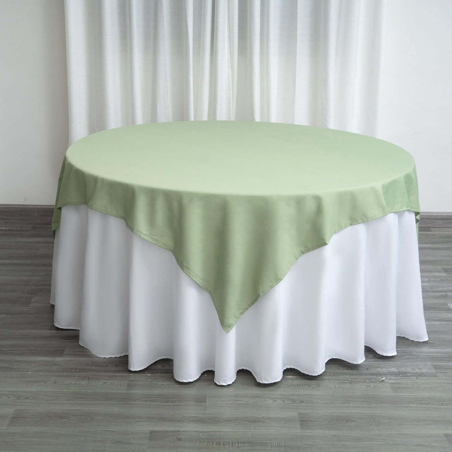 Polyester Square 70"x70" Tablecloth Sage Green - Wrinkle-Resistant & Durable Table Cover