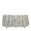 Polyester 108" Round Tablecloth White - Dusty Sage Green French Toile Pattern for Chic Weddings