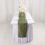 Taffeta 12"x108" Table Runner Dusty Sage Green - Accordion Crinkle Design