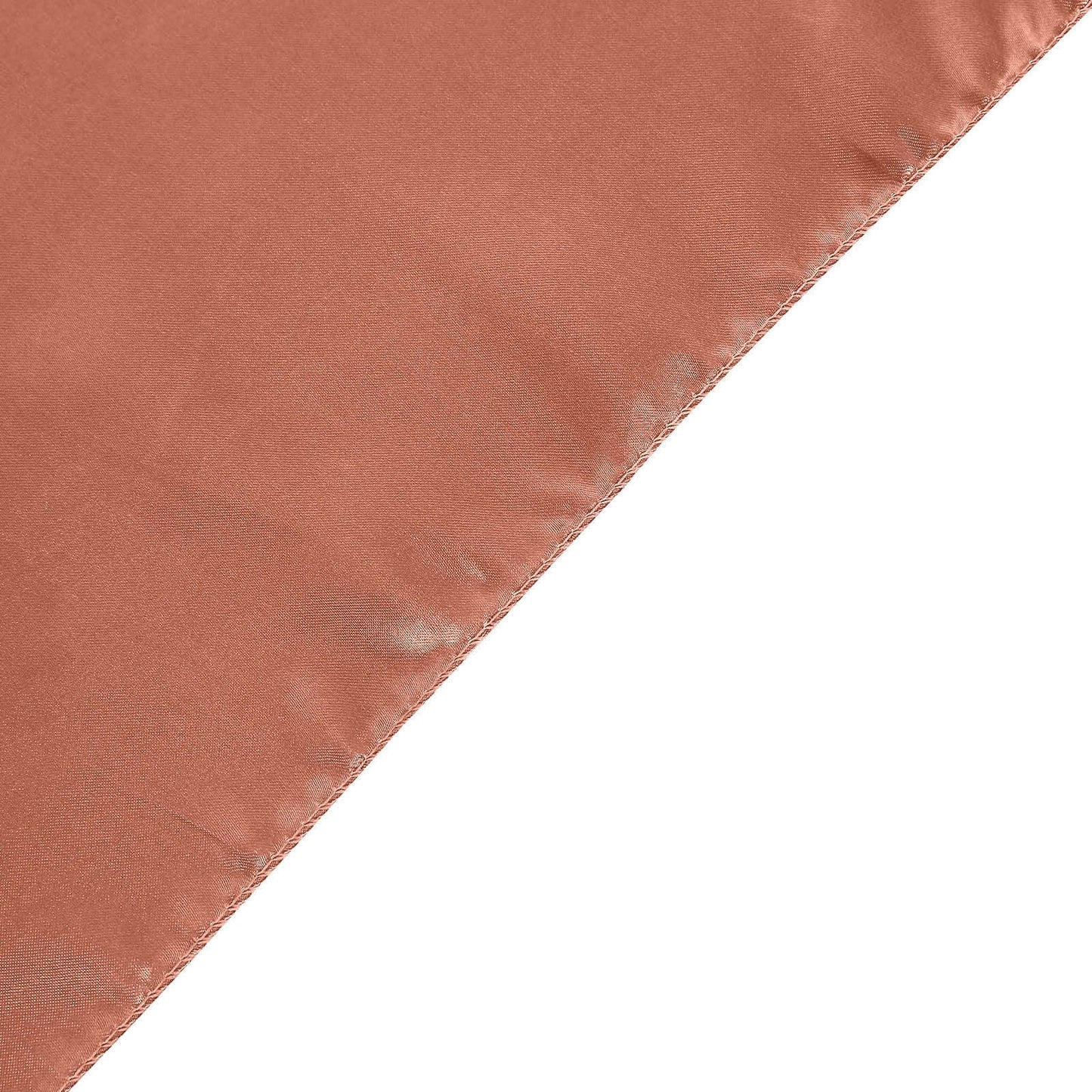 Satin Chair Cover Self-Tie Universal Design Terracotta (Rust) - Durable Slip-On Cover for Folding, Dining, Banquet & Standard Chairs