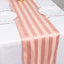 Satin 12"x108" Table Runner Dusty Rose - Stripe Table Decor