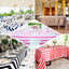 Satin 90"x132" Rectangle Tablecloth Black/White - Stripe Design with Seamless Silky Smooth Finish for Modern Celebrations