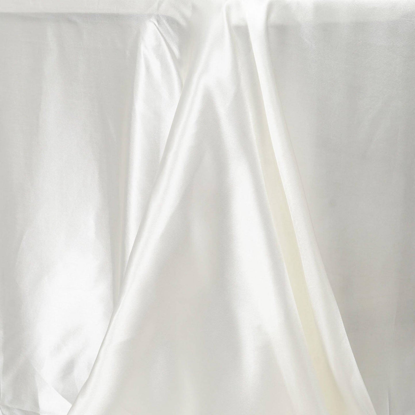 Satin Rectangular 90"x132" Tablecloth Ivory - Seamless Table Cover