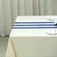 Satin 12"x108" Table Runner Navy Blue/White Stripe - Classic Striped Design