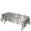 Satin Rectangular 60"x102" Tablecloth Silver - Smooth and Lustrous Table Cover