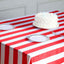 Satin 60"x102" Rectangle Tablecloth Red/White - Stripe Design with Stylish Smooth Finish Table Cover