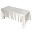 Satin Rectangular 72"x120" Tablecloth Ivory - Smooth & Easy to Maintain Table Cover