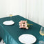 Satin Rectangular 60"x126" Tablecloth Peacock Teal - Smooth and Lustrous Table Cover
