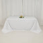 Fire Retardant Premium Polyester 90"x132" Rectangular Tablecloth White - Stylish High-Performance Seamless Table Cover for Large Gatherings