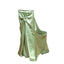 Satin Chair Cover Self-Tie Universal Design Sage Green - Durable Slip-On Cover for Folding, Dining, Banquet & Standard Chairs