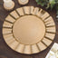 6-Pack Acrylic Plastic Round Charger Plates 13" in Gold with Wavy Scalloped Rim, Decorative Dinner Party Charger Tableware