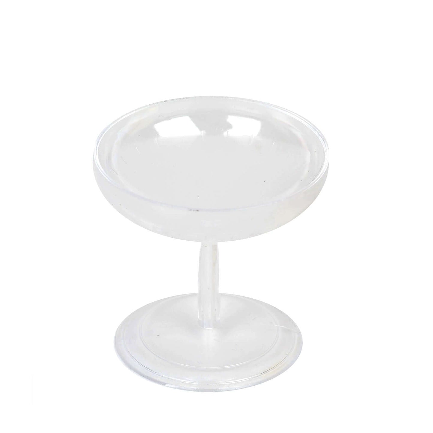 12-Pack Plastic Dessert Cup Candy Dishes Clear - Decorative Mini Pedestal Stands for Treats 2"