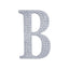 Decorative Rhinestone Alphabet "B" Letter Stickers, Glitter Adhesive Craft Letters Silver DIY Sparkle Embellishments 6"