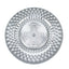 6-Pack Plastic Round Charger Plates 13" in Silver with Diamond Pattern, Sparkling Disposable Dinner Charger Tableware