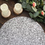10-Pack Table Placemats Sequin Design Metallic Silver Round - Mesh Disposable Dust-Free Dining Mats 13"